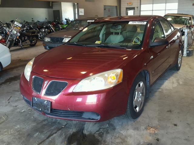 1G2ZF57B584169420 - 2008 PONTIAC G6 VALUE L MAROON photo 2