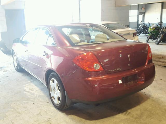 1G2ZF57B584169420 - 2008 PONTIAC G6 VALUE L MAROON photo 3