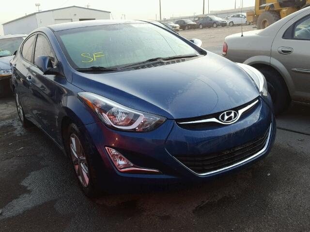 KMHDH4AEXEU179851 - 2014 HYUNDAI ELANTRA SE BLUE photo 1