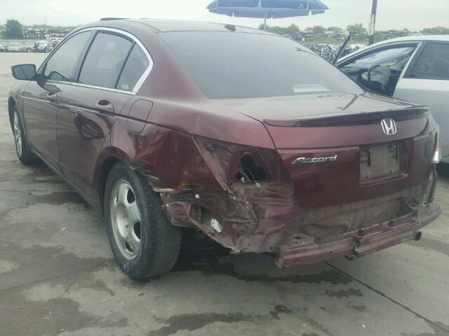 1HGCP268X9A007547 - 2009 HONDA ACCORD EXL MAROON photo 3