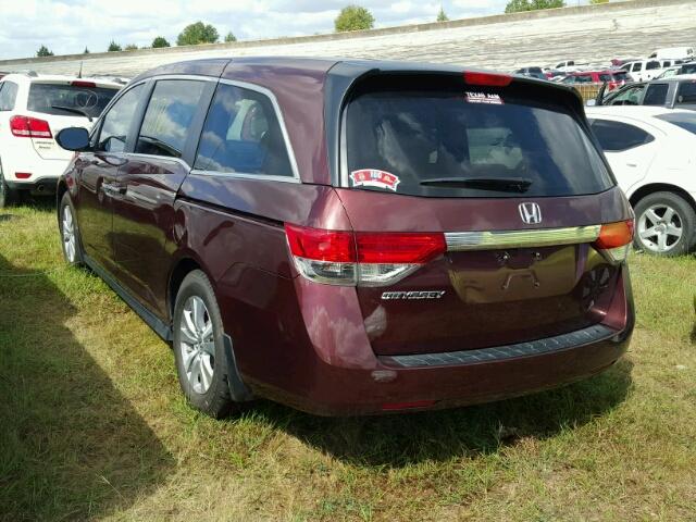 5FNRL5H4XGB142919 - 2016 HONDA ODYSSEY EX BURGUNDY photo 3