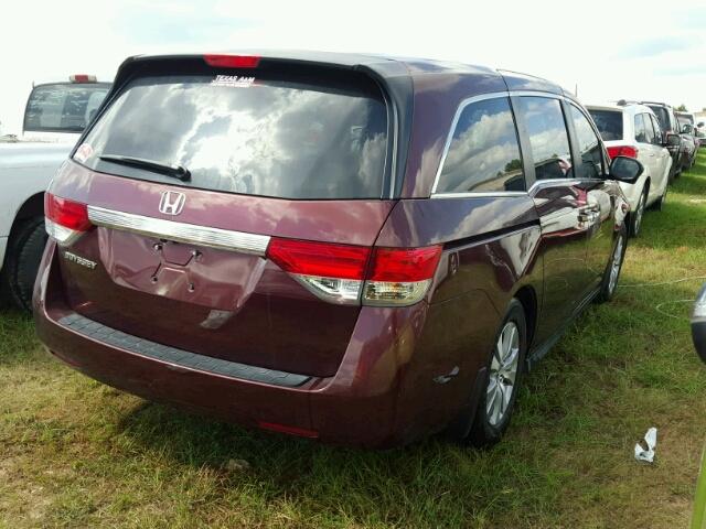 5FNRL5H4XGB142919 - 2016 HONDA ODYSSEY EX BURGUNDY photo 4