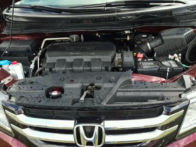 5FNRL5H4XGB142919 - 2016 HONDA ODYSSEY EX BURGUNDY photo 7