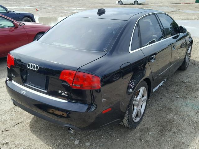 WAUDF78E76A221295 - 2006 AUDI A4 2.0T QU BLACK photo 4