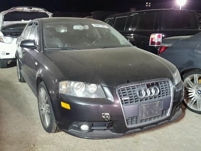 WAUHF78P57A129624 - 2007 AUDI A3 2 BLACK photo 1