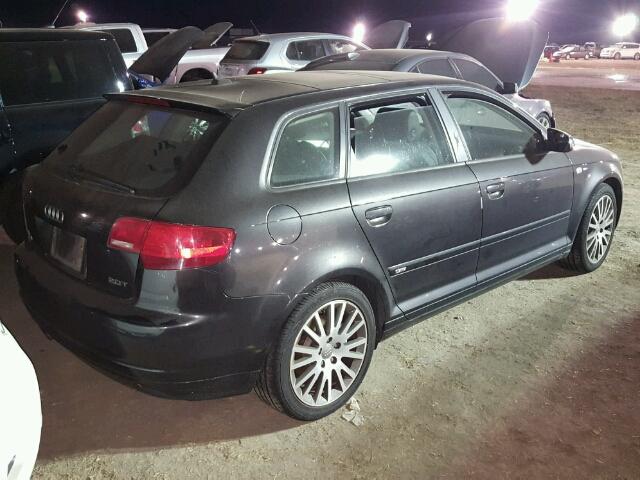 WAUHF78P57A129624 - 2007 AUDI A3 2 BLACK photo 4