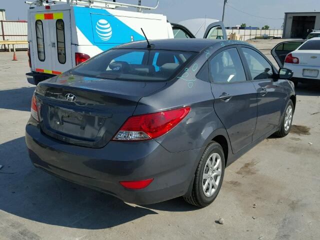 KMHCT4AEXDU375474 - 2013 HYUNDAI ACCENT GLS GRAY photo 4