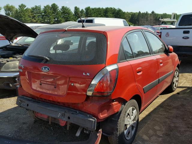 KNADE243996544619 - 2009 KIA RIO 5 SX RED photo 4