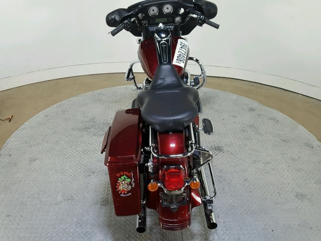 1HD1KB4148Y670286 - 2008 HARLEY-DAVIDSON FLHX RED photo 9