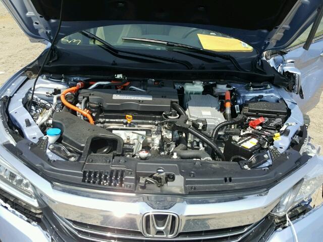 JHMCR6F72HC012606 - 2017 HONDA ACCORD HYB BLUE photo 7