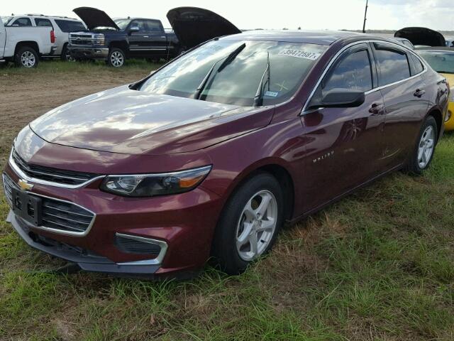 1G1ZB5ST3GF287419 - 2016 CHEVROLET MALIBU LS MAROON photo 2