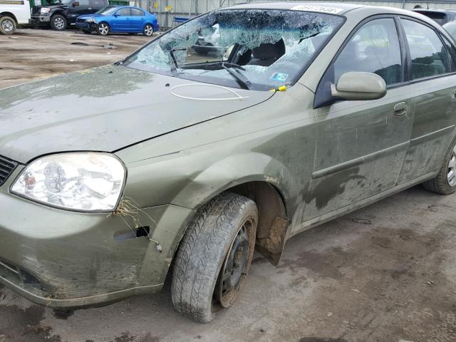 KL5JD56Z45K081582 - 2005 SUZUKI FORENZA S GREEN photo 9