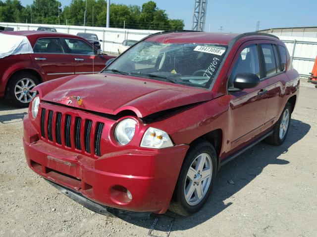 1J8FF47WX8D778409 - 2008 JEEP COMPASS SP RED photo 2