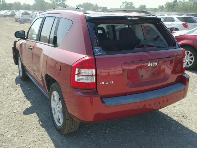 1J8FF47WX8D778409 - 2008 JEEP COMPASS SP RED photo 3