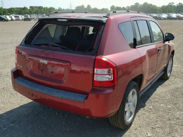 1J8FF47WX8D778409 - 2008 JEEP COMPASS SP RED photo 4
