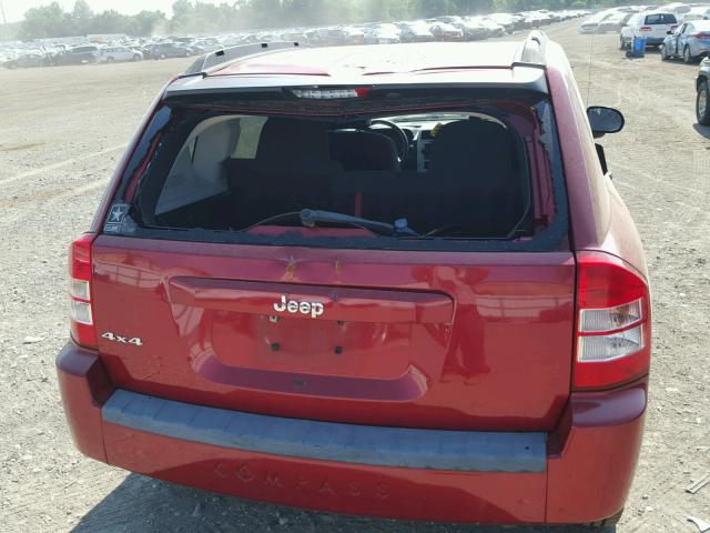 1J8FF47WX8D778409 - 2008 JEEP COMPASS SP RED photo 9