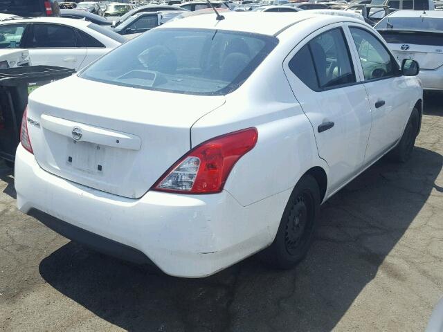 3N1CN7AP9FL835810 - 2015 NISSAN VERSA S WHITE photo 4