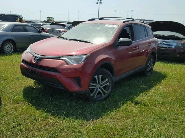 2T3ZFREV7GW291777 - 2016 TOYOTA RAV4 BURGUNDY photo 2