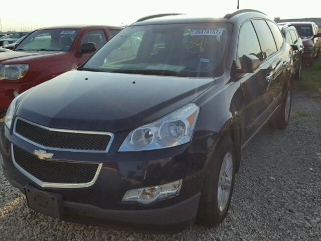 1GNKRFED8CJ369353 - 2012 CHEVROLET TRAVERSE L BLUE photo 2