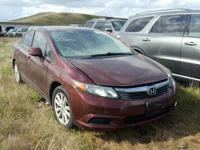 19XFB2F97CE050640 - 2012 HONDA CIVIC EXL 栗色 照片 1