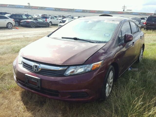 19XFB2F97CE050640 - 2012 HONDA CIVIC EXL 栗色 照片 2