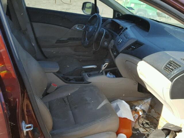 19XFB2F97CE050640 - 2012 HONDA CIVIC EXL 栗色 照片 5