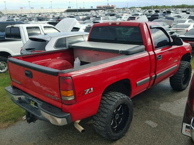 1GCEK14T62Z295579 - 2002 CHEVROLET SILVERADO RED photo 4