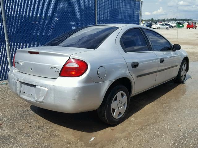 1B3ES26C63D187434 - 2003 DODGE NEON SILVER photo 4