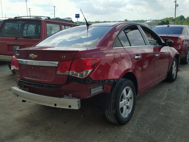 1G1PF5S93B7199733 - 2011 CHEVROLET CRUZE LT MAROON photo 4