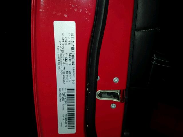 2C3CDXCT3EH353534 - 2014 DODGE CHARGER RED photo 10