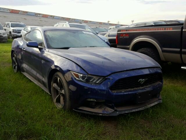 1FA6P8AM0F5337565 - 2015 FORD MUSTANG BLUE photo 1