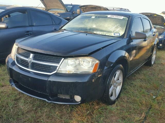 1B3LC56R88N220803 - 2008 DODGE AVENGER BLACK photo 2