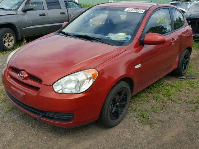 KMHCN35C88U096012 - 2008 HYUNDAI ACCENT BAS ORANGE photo 2