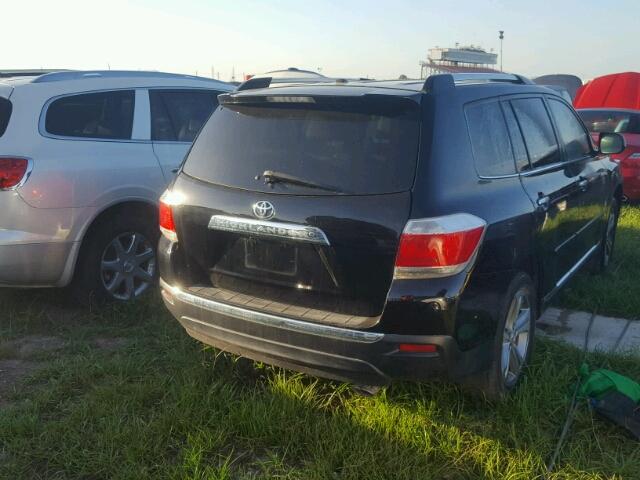 5TDYK3EH3BS027867 - 2011 TOYOTA HIGHLANDER BLACK photo 4