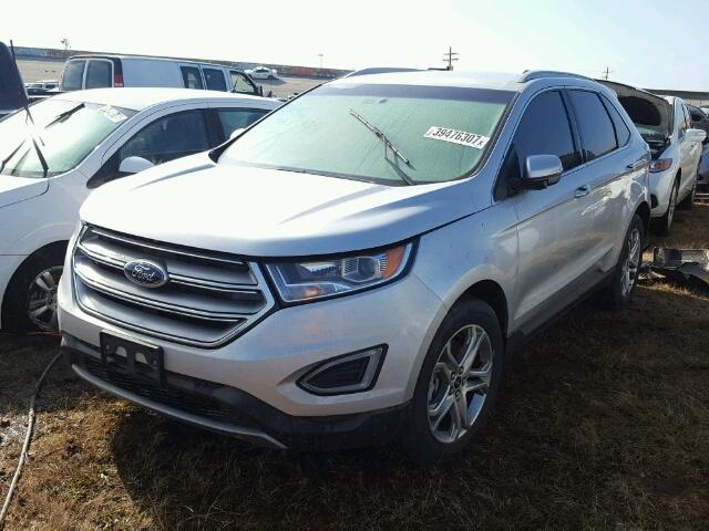 2FMPK3K87HBB10496 - 2017 FORD EDGE TITAN SILVER photo 2