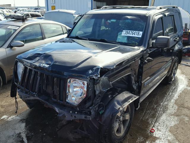 1J8GN28K08W132324 - 2008 JEEP LIBERTY BLACK photo 2