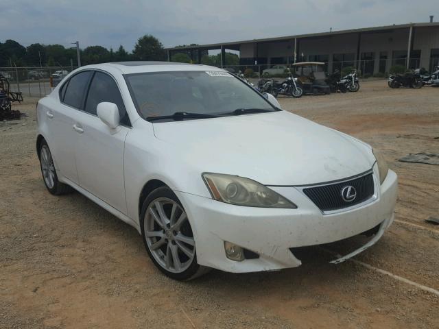 JTHBK262775045536 - 2007 LEXUS IS250 WHITE photo 1