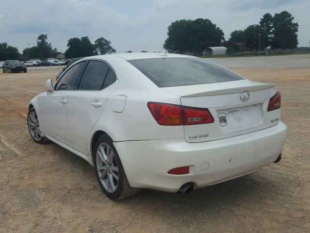 JTHBK262775045536 - 2007 LEXUS IS250 WHITE photo 3