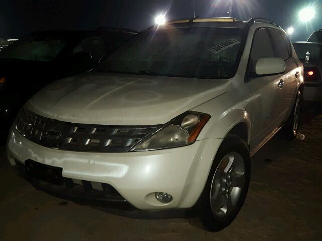 JN8AZ08W84W315185 - 2004 NISSAN MURANO WHITE photo 2