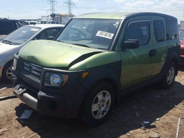 5J6YH28327L013499 - 2007 HONDA ELEMENT LX GREEN photo 2