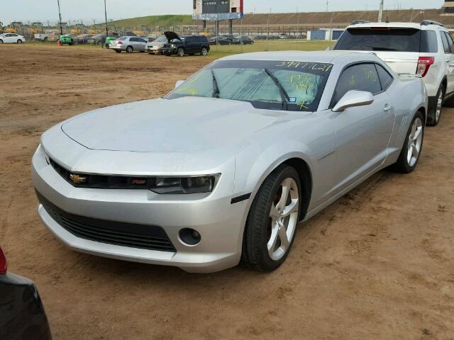 2G1FD1E3XF9172986 - 2015 CHEVROLET CAMARO LT SILVER photo 2