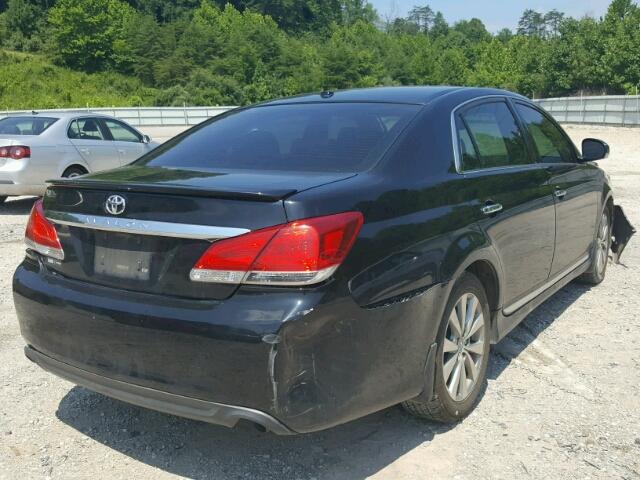 4T1BK3DB9BU412487 - 2011 TOYOTA AVALON BAS BLACK photo 4