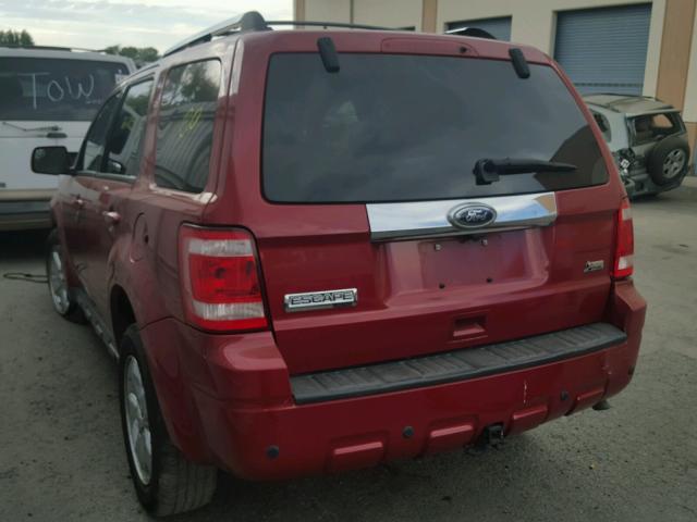 1FMCU9EG3AKD48016 - 2010 FORD ESCAPE LIM RED photo 3