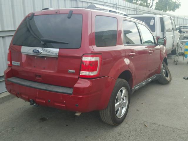 1FMCU9EG3AKD48016 - 2010 FORD ESCAPE LIM RED photo 4