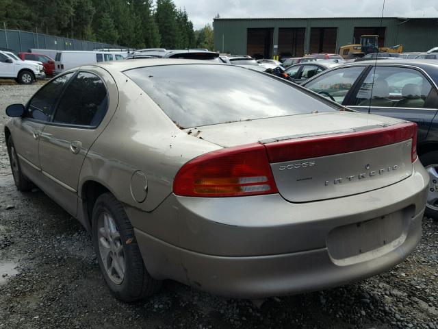2B3HD46R12H265854 - 2002 DODGE INTREPID S ოქროსფერი ფოტო 3