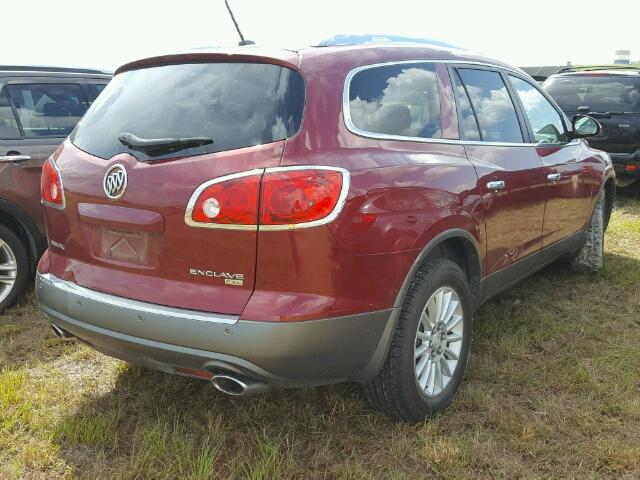 5GAER23798J278578 - 2008 BUICK ENCLAVE CX RED photo 4