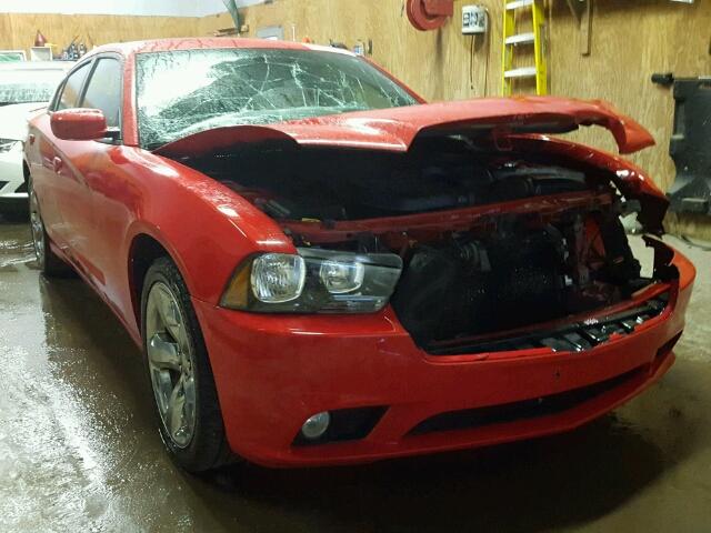 2C3CDXHG2DH742689 - 2013 DODGE CHARGER SX RED photo 1