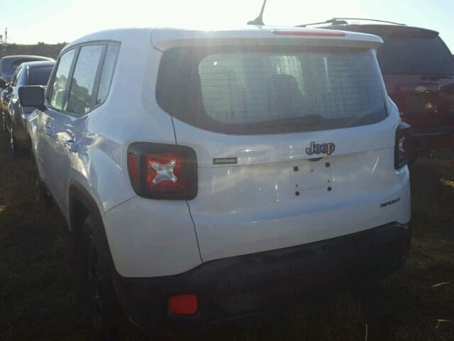 ZACCJAAB9HPE71036 - 2017 JEEP RENEGADE S WHITE photo 3