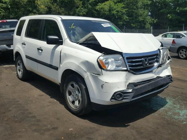 5FNYF3H23DB043800 - 2013 HONDA PILOT LX WHITE photo 1