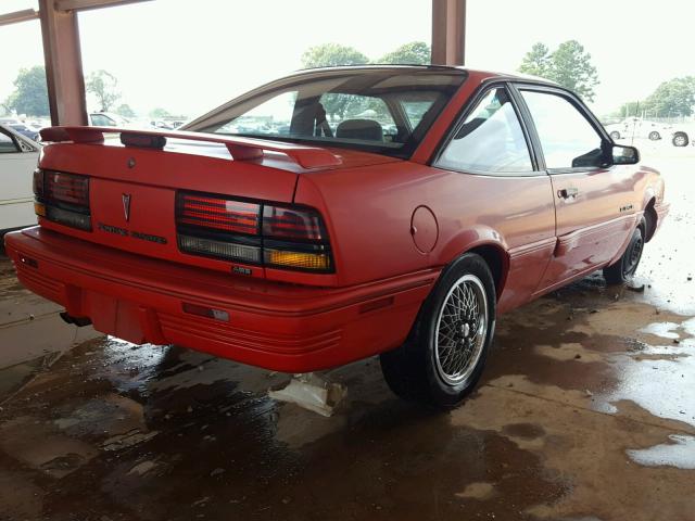 1G2JB14T4N7568943 - 1992 PONTIAC SUNBIRD SE RED photo 4